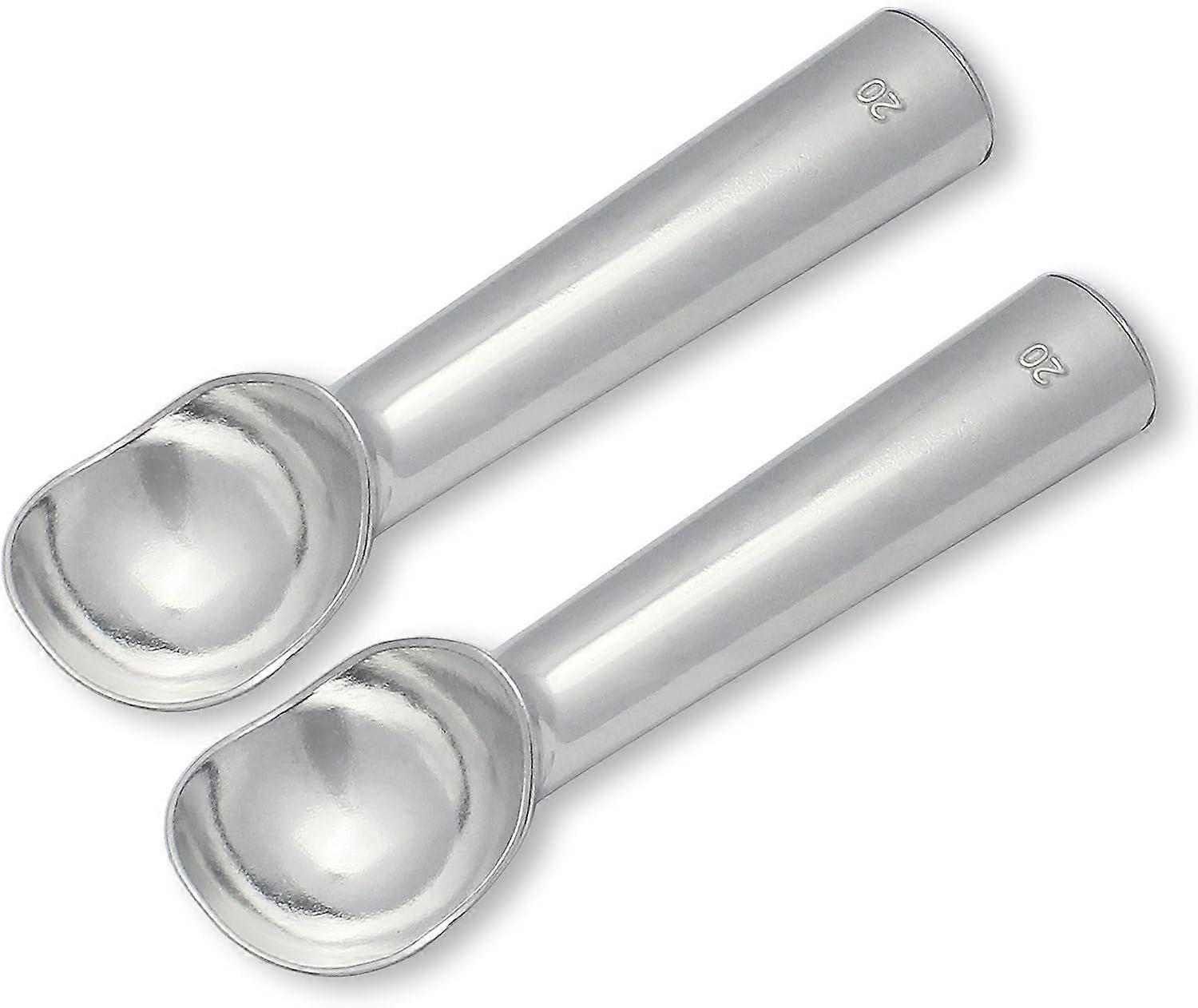 2 Pack Aluminum Ice Cream Scoop Unique Conductive Handle Liquid Filled Professional Non-Stick Scoop 59ml