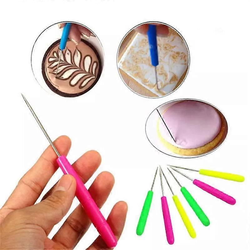 6 PCS Sugar Stir Needle Scriber Needle Modelling Tool Biscuit Cookie Icing Pin Cake Decorating Needle