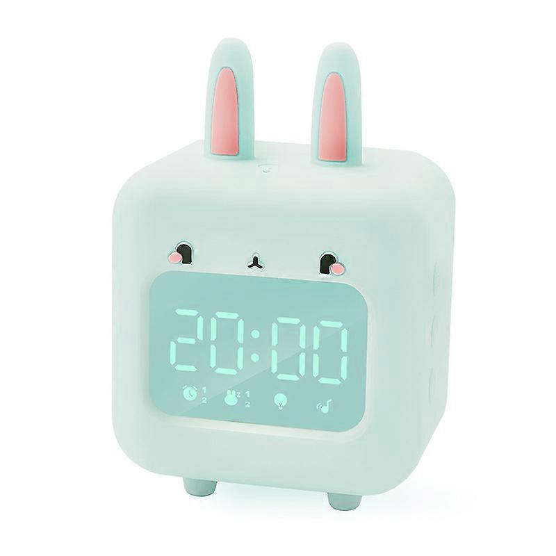 Children's Luminous Rabbit Alarm Clock, Digital LED Night Light A