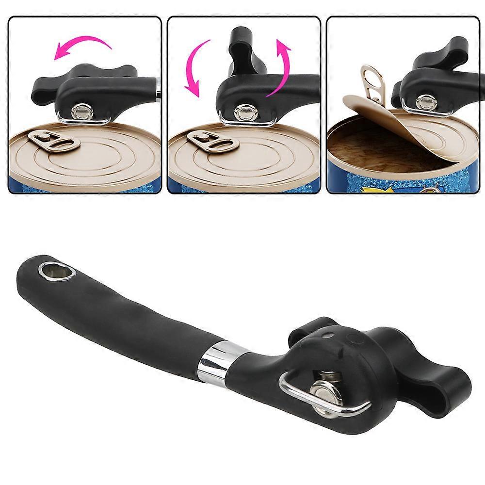 Side Cut Manual Can Opener Jar Opener with Turn Knob Professional Effortless Openers
