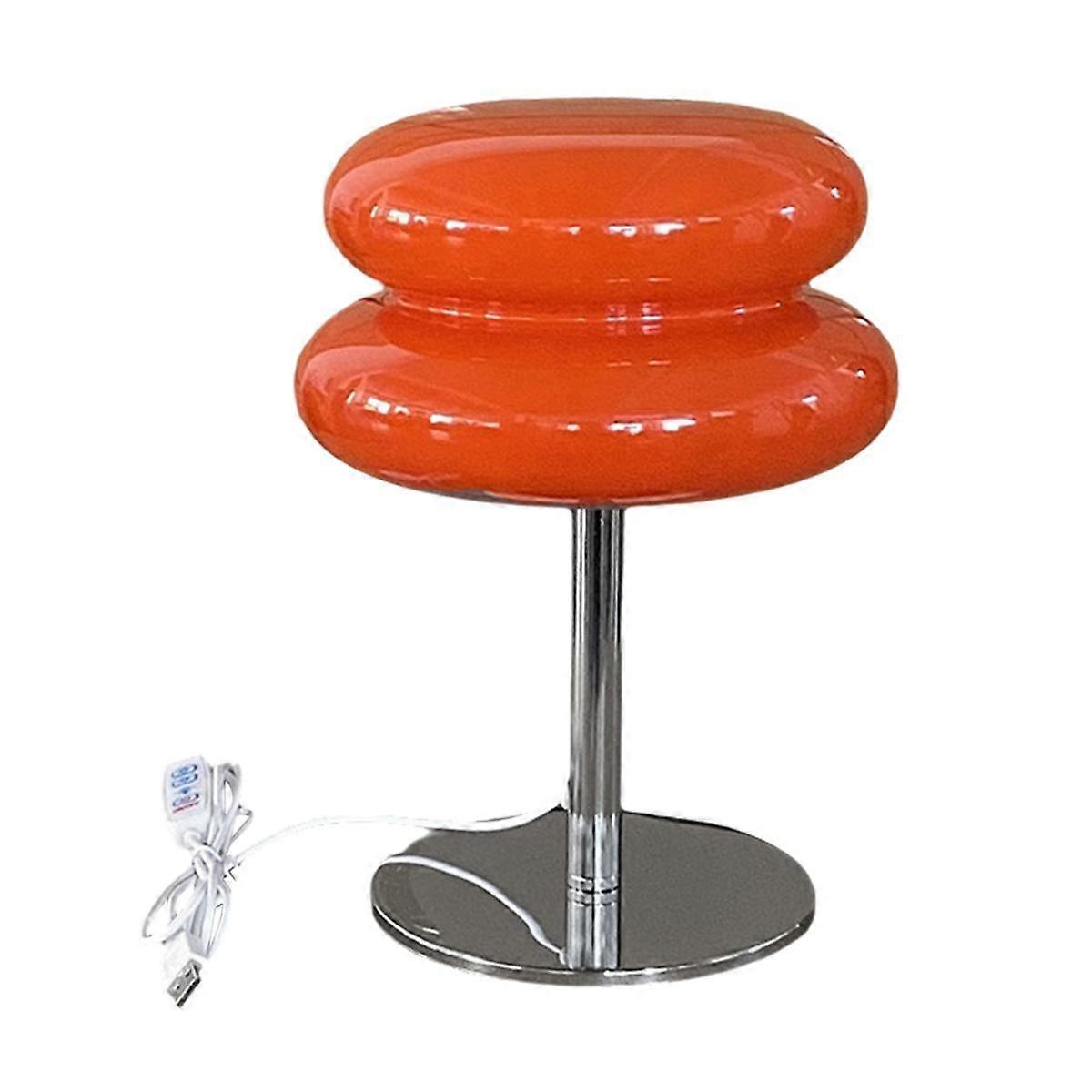 Retro Egg Tart Lamp Mid Century Modern Mushroom Lamp USB Desk Lamp Trichromatic Dimming Living Room