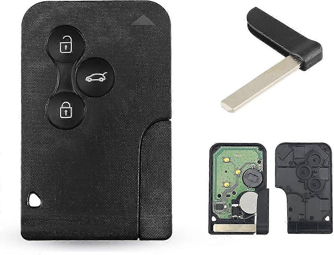 Buttons Remote Key Fob Key Card Shell For Re-nault Clio 3 Megane 2 Scenic 2 With 433mhz Pcf7947 Chip/YY