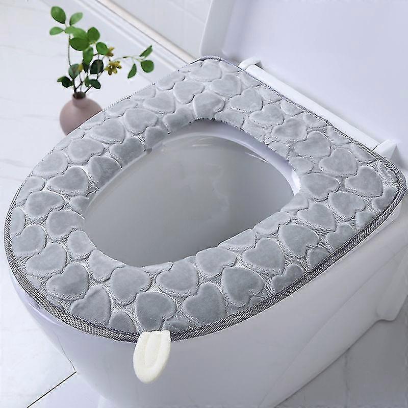 Plysj toalettseter med håndtak