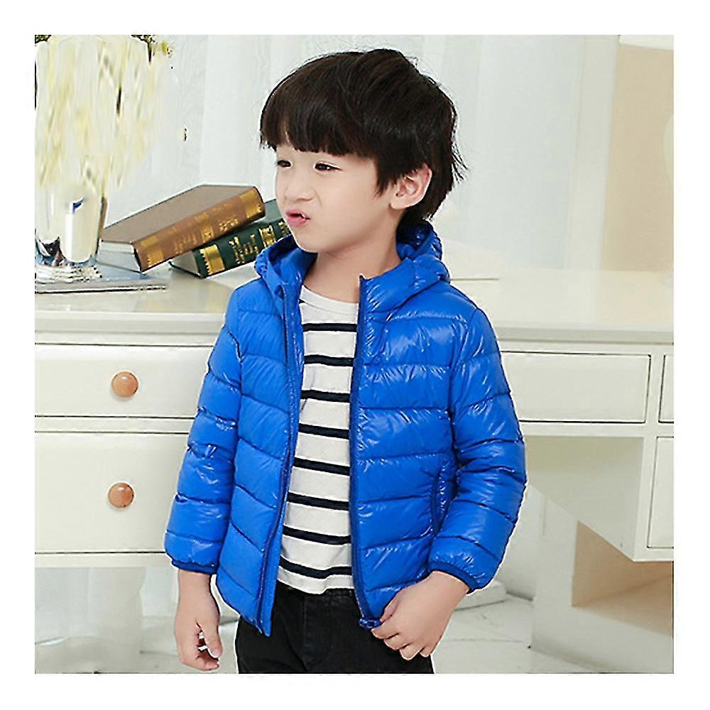 Child Hooded Thin Light Down Coat White Duck Down