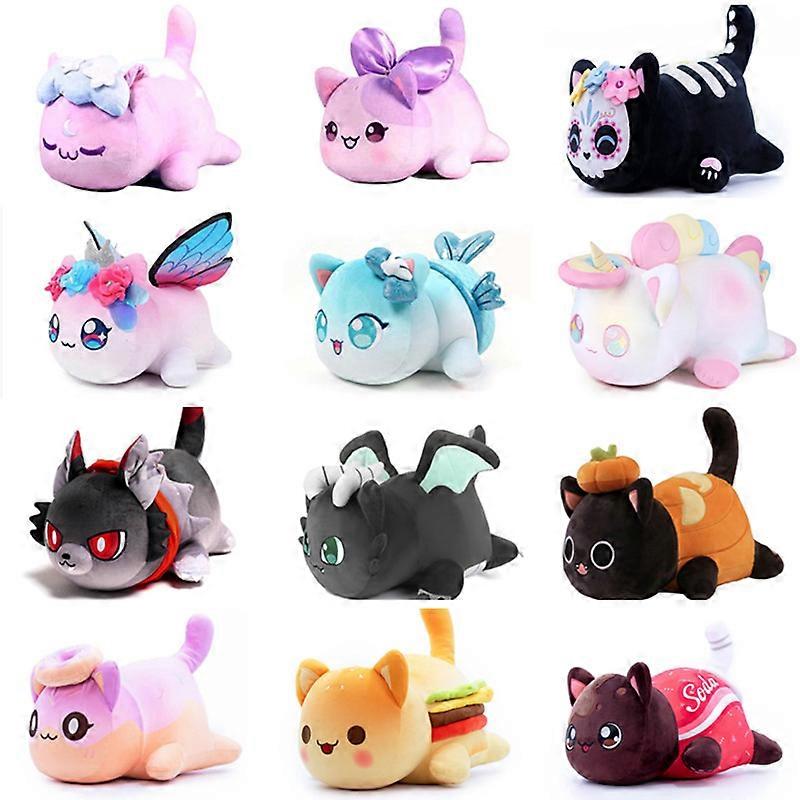 Meows Plush Doll Coke French Fries Burgers Bread Sandwiches Food Cat Plushie Sleeping Pillow Children's Christmas Gifts