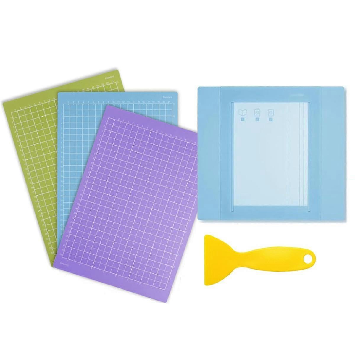 5Pcs Cutting Mats Set for Xtra, 8.5x12Inch (Standard Grip, Strong Grip, Light Grip) and Card Mat 4.