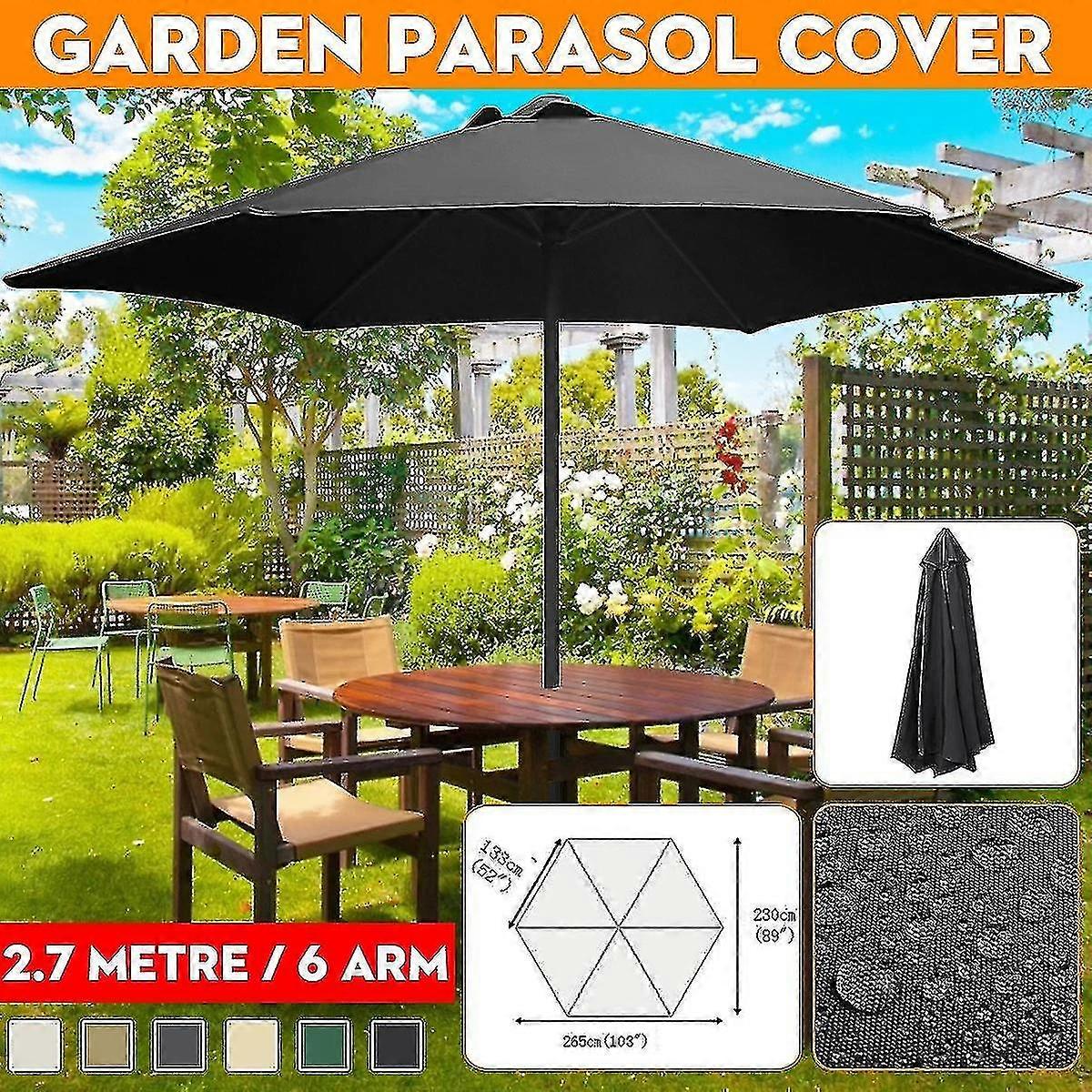 2M 2,5M 2,7M 3M 3X2m Ersatz Stoff Gartenschirm Top Baldachin 6 oder 8 Arme