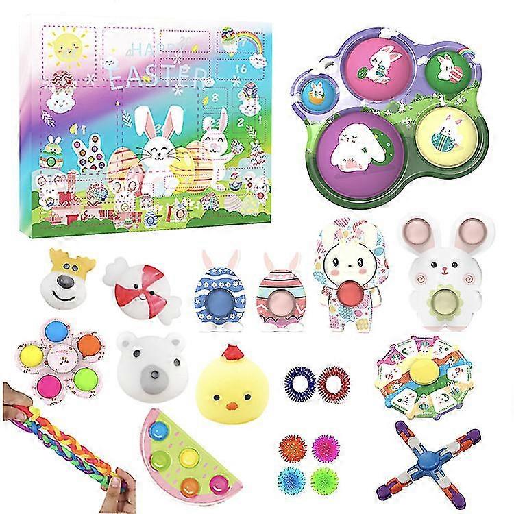 Countdown Blind Box Decompression Keychain Pinch Music Adult Decompression Toy Calendar Set