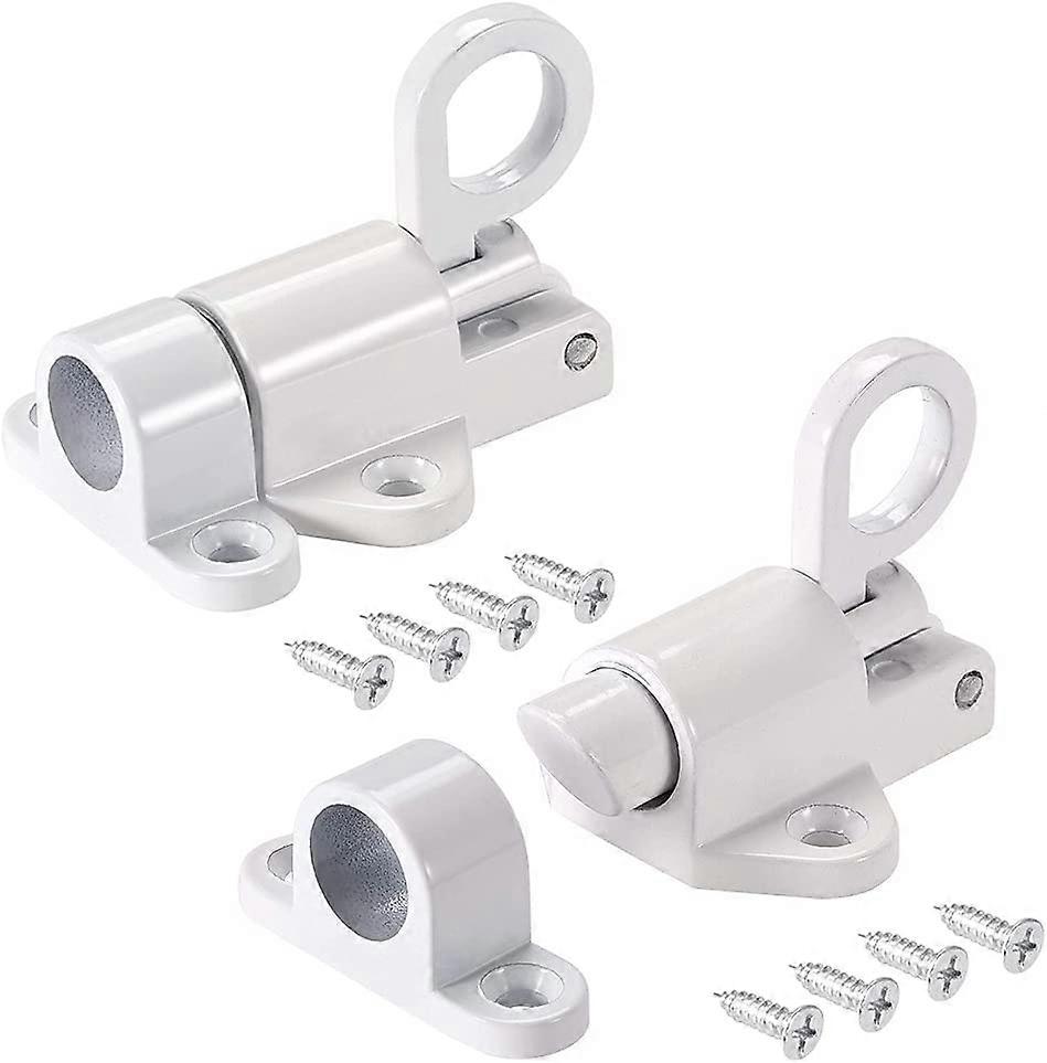 Spring Latch Bolt,Automatic Latch Lock,Spring Latch Lock,Automatic Spring Latch,Pull Ring Door Bolt,with Screws,Suitable for Windows,Wooden Doors,Cour