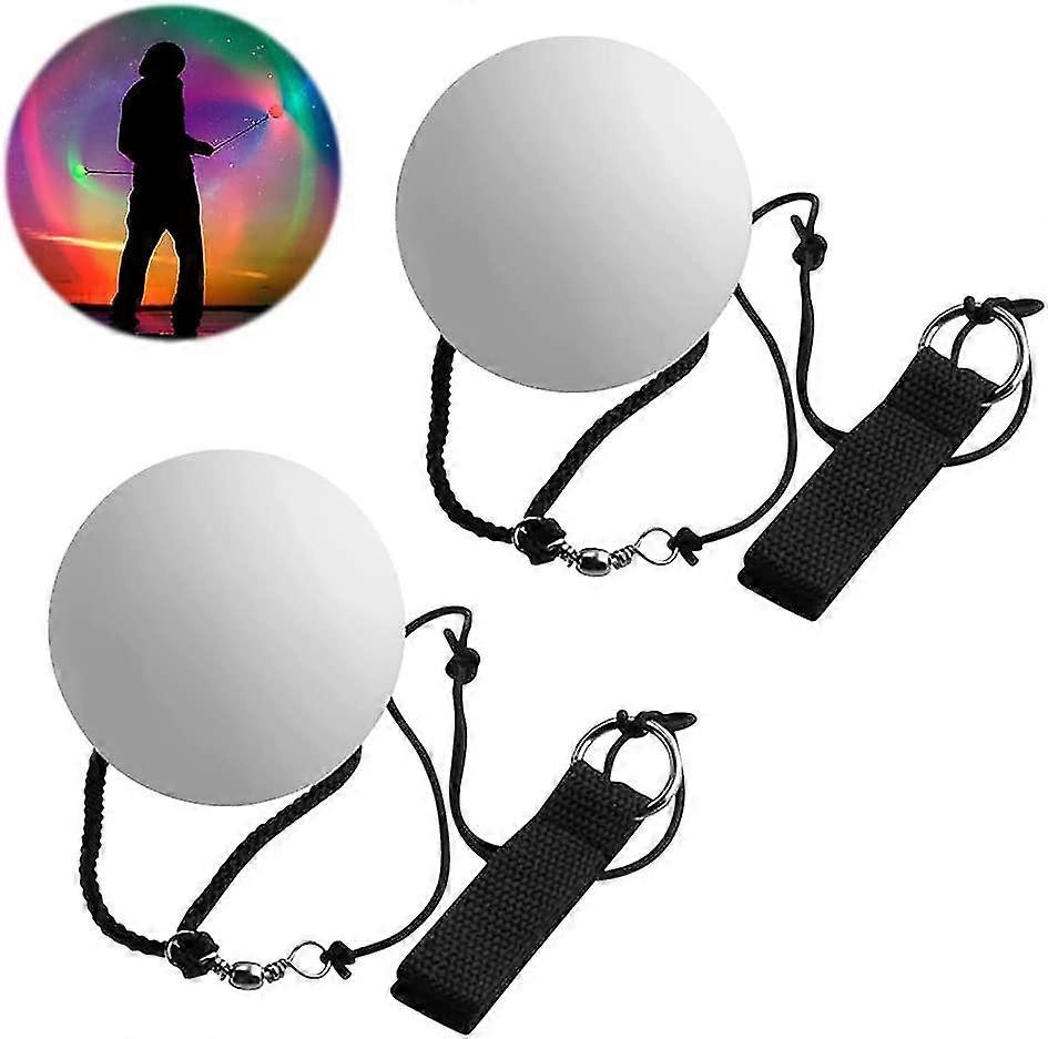 Led Poi Balls, Set Of 2 Led Poi Juggling Balls With Rainbow Colours And Strobe Effect, Led Glow Poi Set For Beginners And Professionals