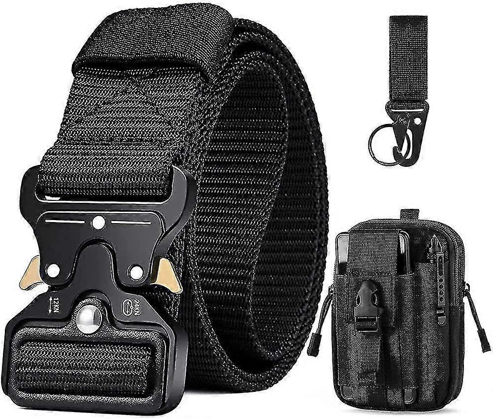 Erkekler Taktik Kemer 1.5 İnç Ağır Hizmet Kemeri, Naylon Askeri Kemer