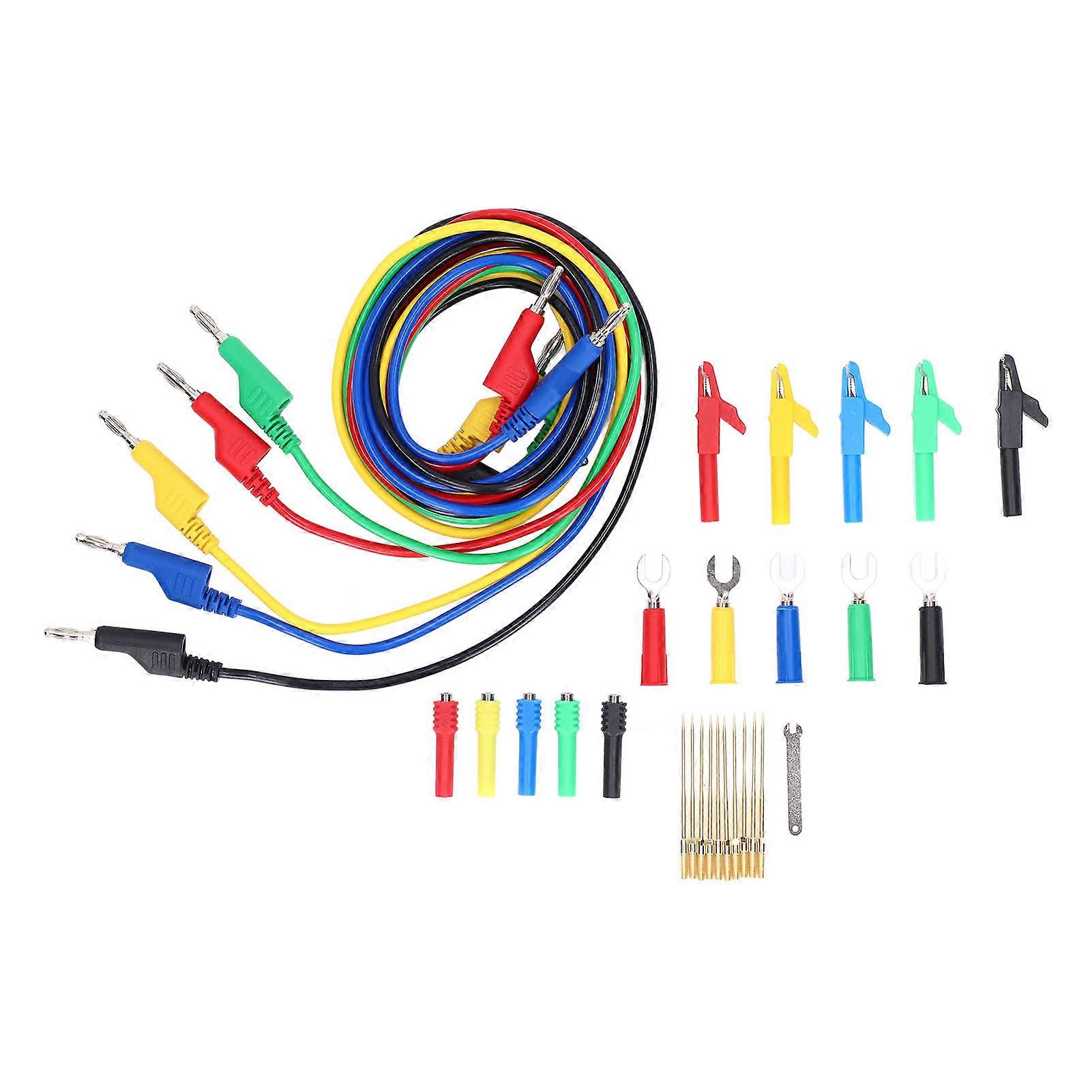 Test Lead Kit PVC Brass Testing Cable Set Electrical Conductivity compatible Digital Testing Multimeter
