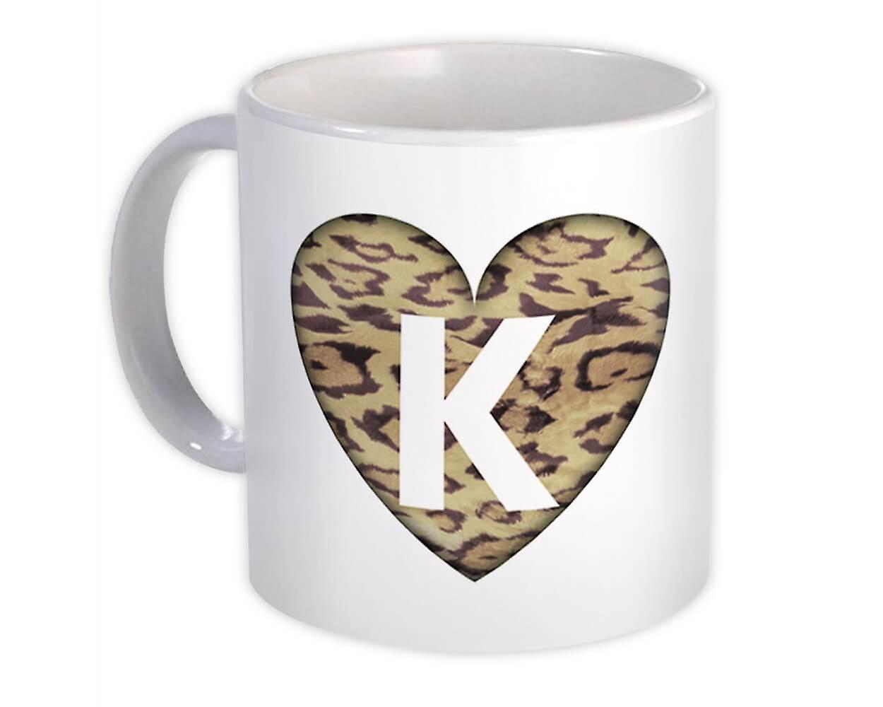 Gift Mug: Monogram Letter J Cheetah