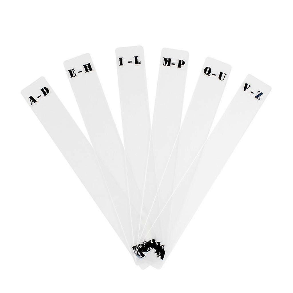 6pcs Acrylic Lp Category Label Clear Cards Divider Vertical Arrangement