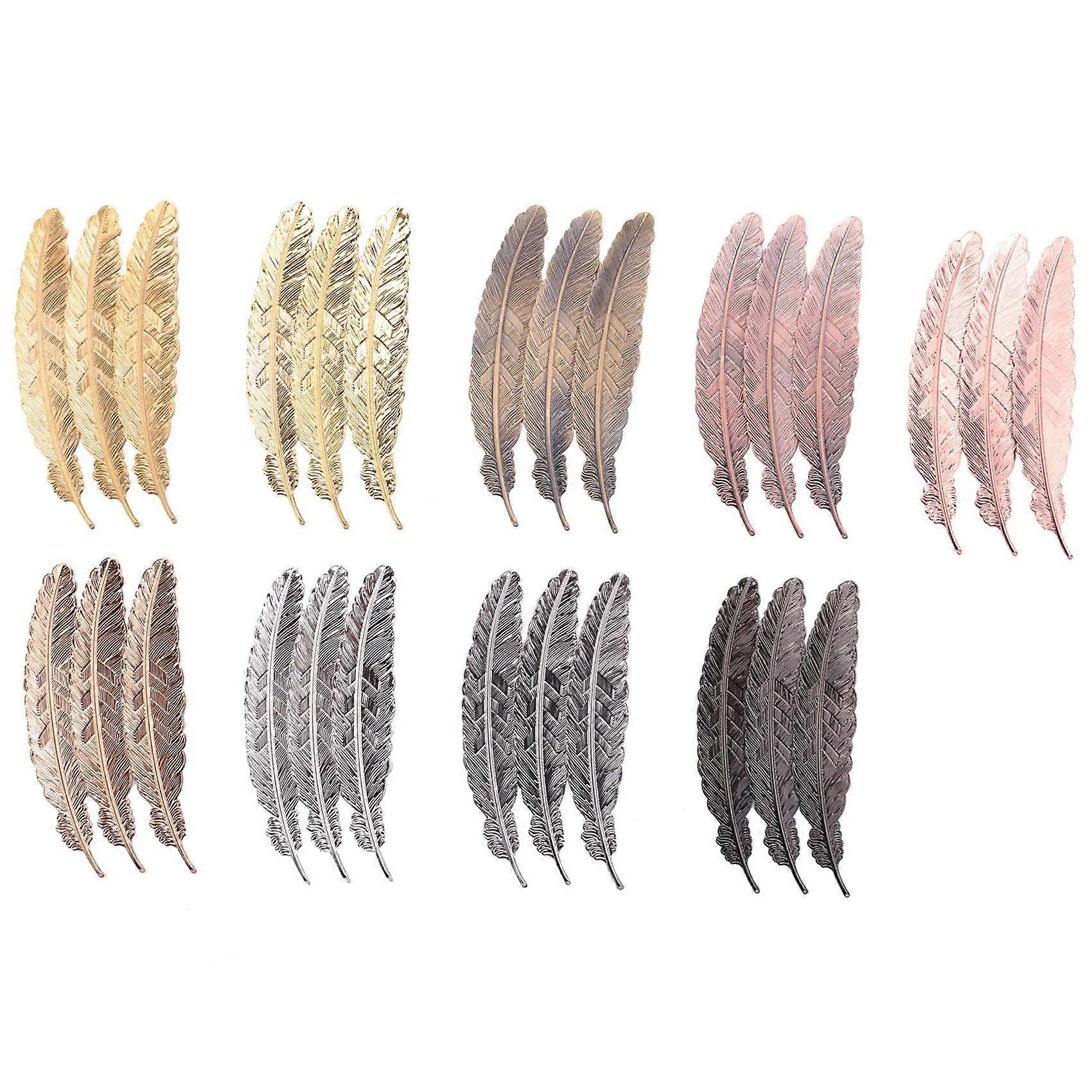 27 Pieces Of Metal Bookmarks Feather Bookmarks Feather Bookmarks for Students