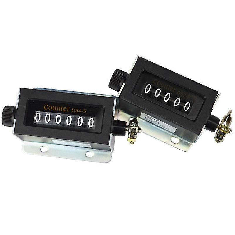 Contatore meccanico D94-S, contatore rotativo azzerabile a 6 cifre Contatore meccanico di colpi di trazione 0-999999 Contatore di conteggio manuale