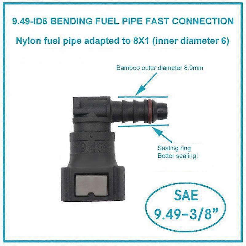 1pc מחבר מהיר קו דלק לרכב 7.89/9.49/9.89 ID6 ID8 אוטומטי ניילון שחרור מהיר הרכבה מחבר צינור שמן אספקת רכב