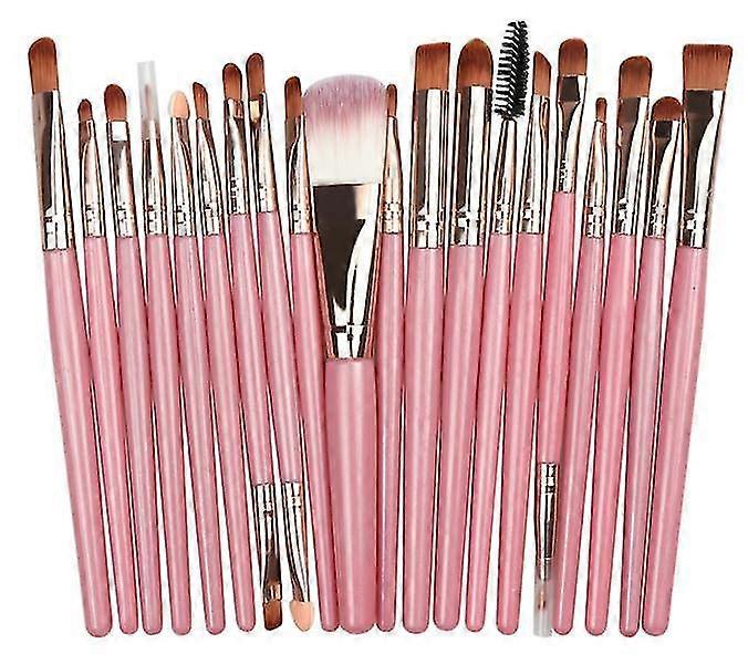 20st gonskuggsborste Smokey-eye Brush Set - Rosa
