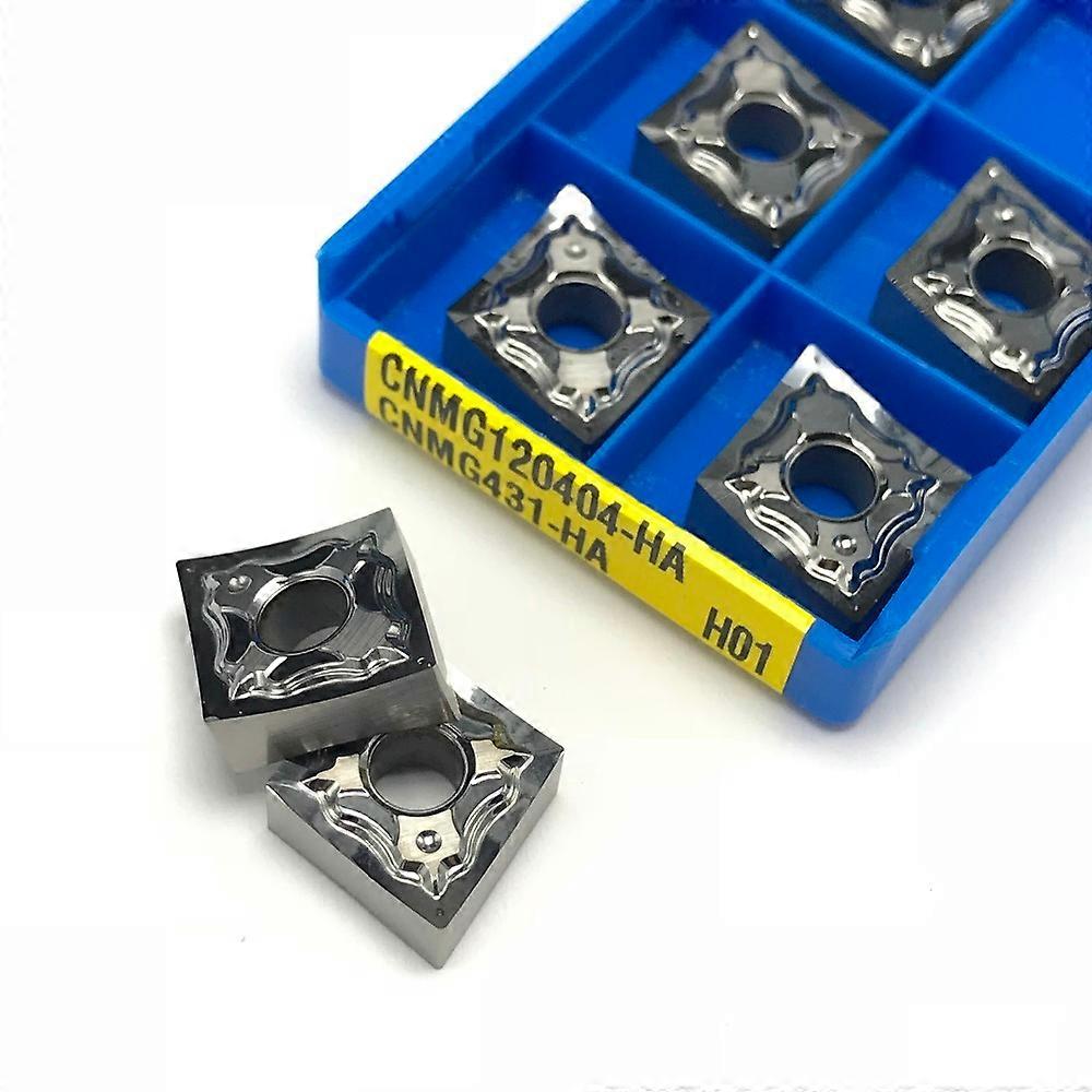 10PCS CNMG120404 HA H01 CNMG120408 HA H01 Aluminum cutter blade Insert Cutting Tool turning tool CNC TooL