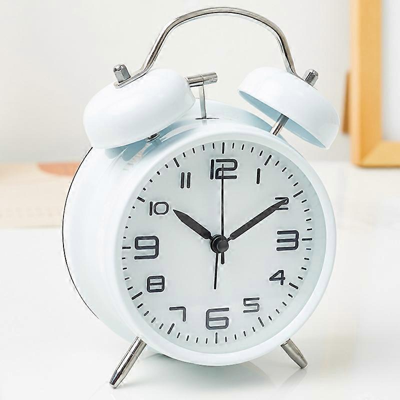 4-inch three-dimensional digital alarm clock creative classic silent student loud double bell ringing clock