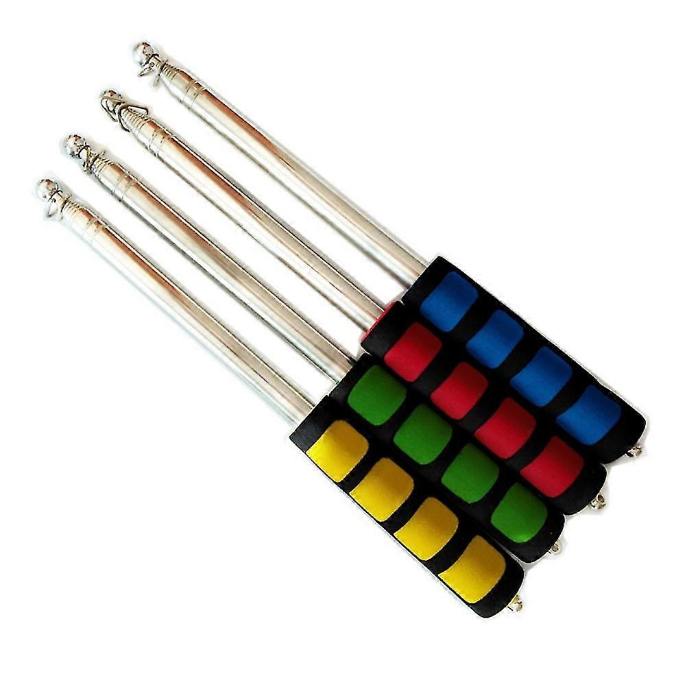 4 Pcs Metal Flag Pole Collapsable Flag Pole Ferula Flagpole Portable Flag Pole Banner Flags