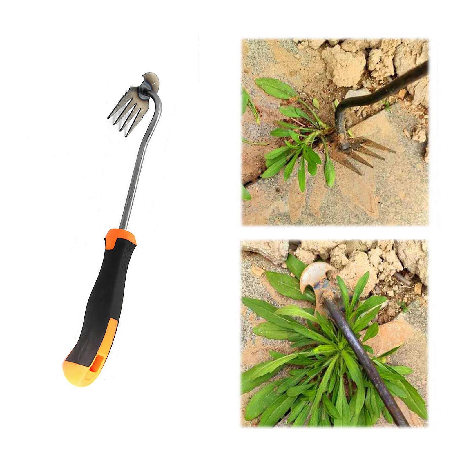 Weeding Artefakt Uprooting Weeding Tool Weeder Puller Stand Up, Manuell Hand Weeder Tool for hage med langt håndtak Multifunksjonell Weeder for Yard Fa