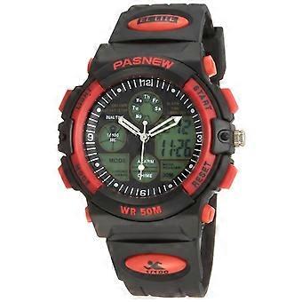 Kunststoff &; Edelstahl &; Gummi Rotes LED-Armband-c