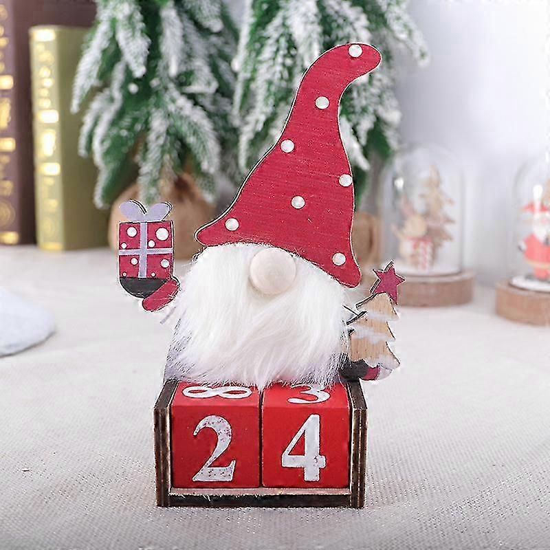 Christmas tree calendar tree to countdown block, red, 17*12cm
