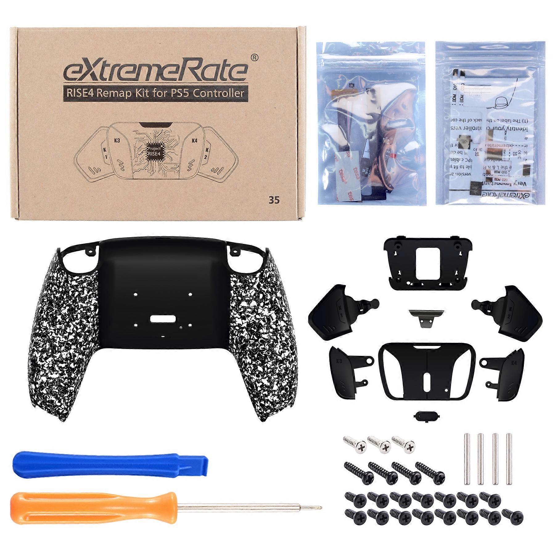 Remapable RISE 4.0 Remap Kit, Upgrade Board & neu gestaltete Rückenschale & 4 hintere Tasten für PS5 Controller