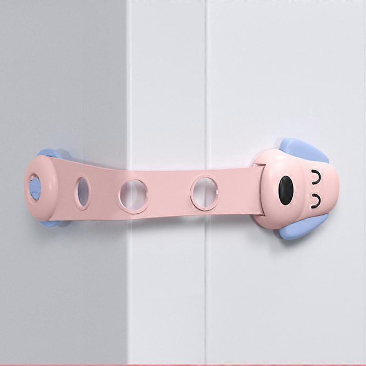 4pcs Child Lock Protection Children Locking Doors Lock Latch Security ProtectorPink Puppy