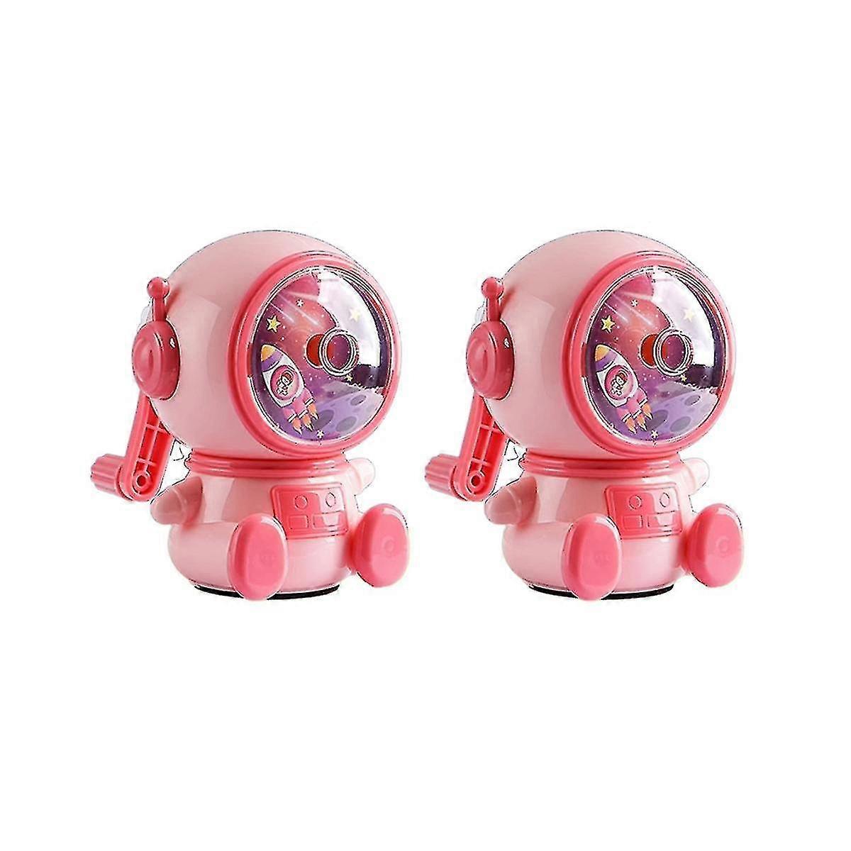 2pc Astronaut Cartoon Pencil Sharpener, Automatic Sharpener Astronaut Sharpener Sharpener Space The