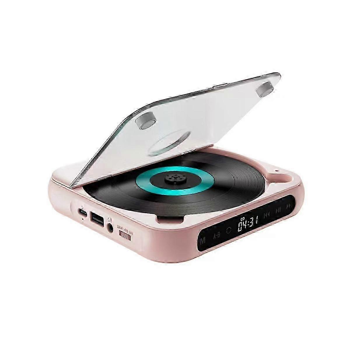 Portable CD Player Bluetooth Speaker,LED Screen, Stereo Player, Wall Mountable CD Music Player with FM Radio-