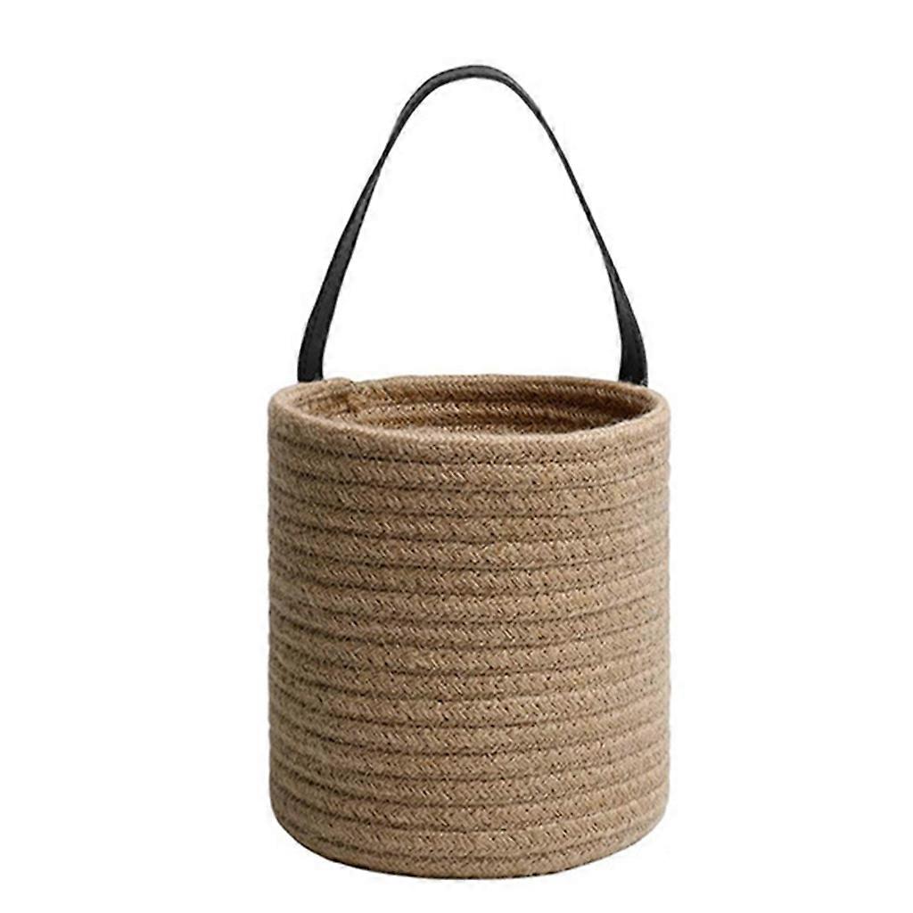 Cesto portafiori sospeso fatto a mano in finto rattan, contenitore per piante, giocattolo per bucato