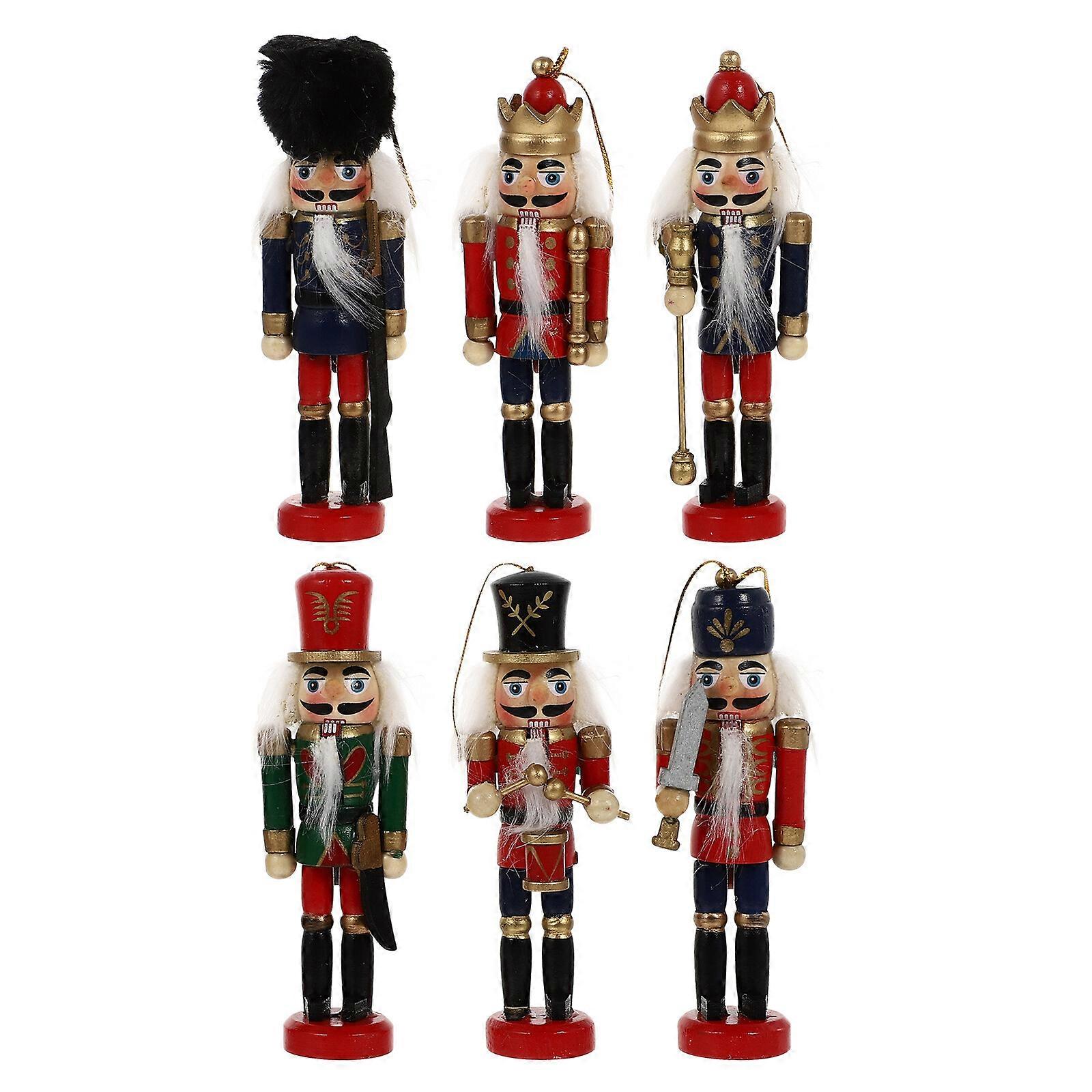 6 db Decoracion para mesa de navidad Cascanueces de Navidad diótörő karácsonyfa függő dekoráció