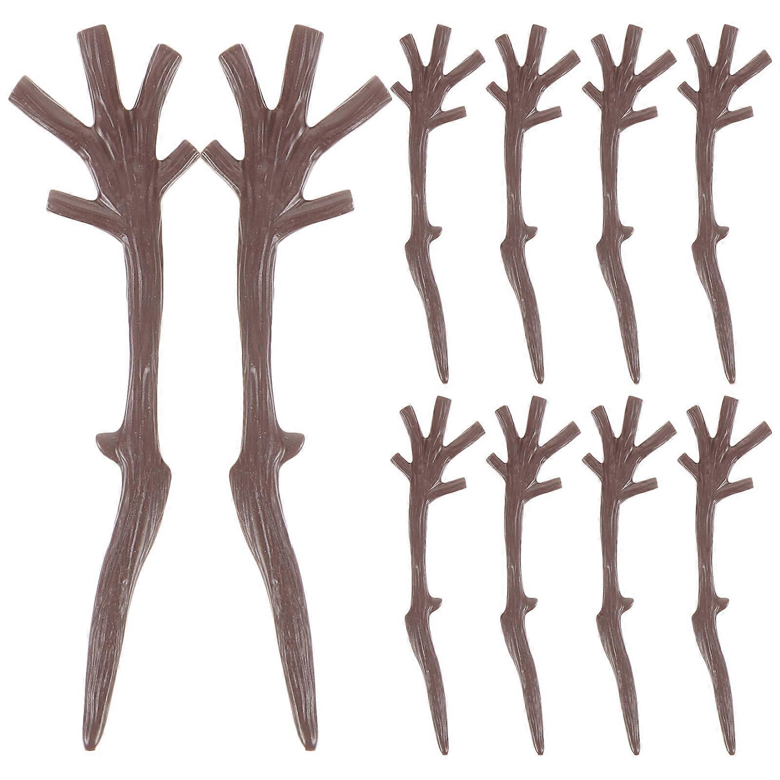 100pcs Artificial Antler Dried Tree Branches Antler Branch Snowman Hand Twigs Plastic Dry Branches Decor