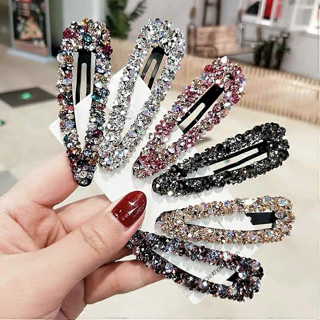 Sparkly AB Crystal Hair Clips Fashion Large Hair Barrettes Wedding