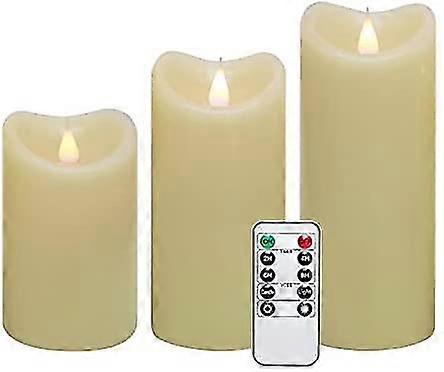 Simplux Moving Flame Elfenbein Kerze mit Timer, Tilt To Melt
