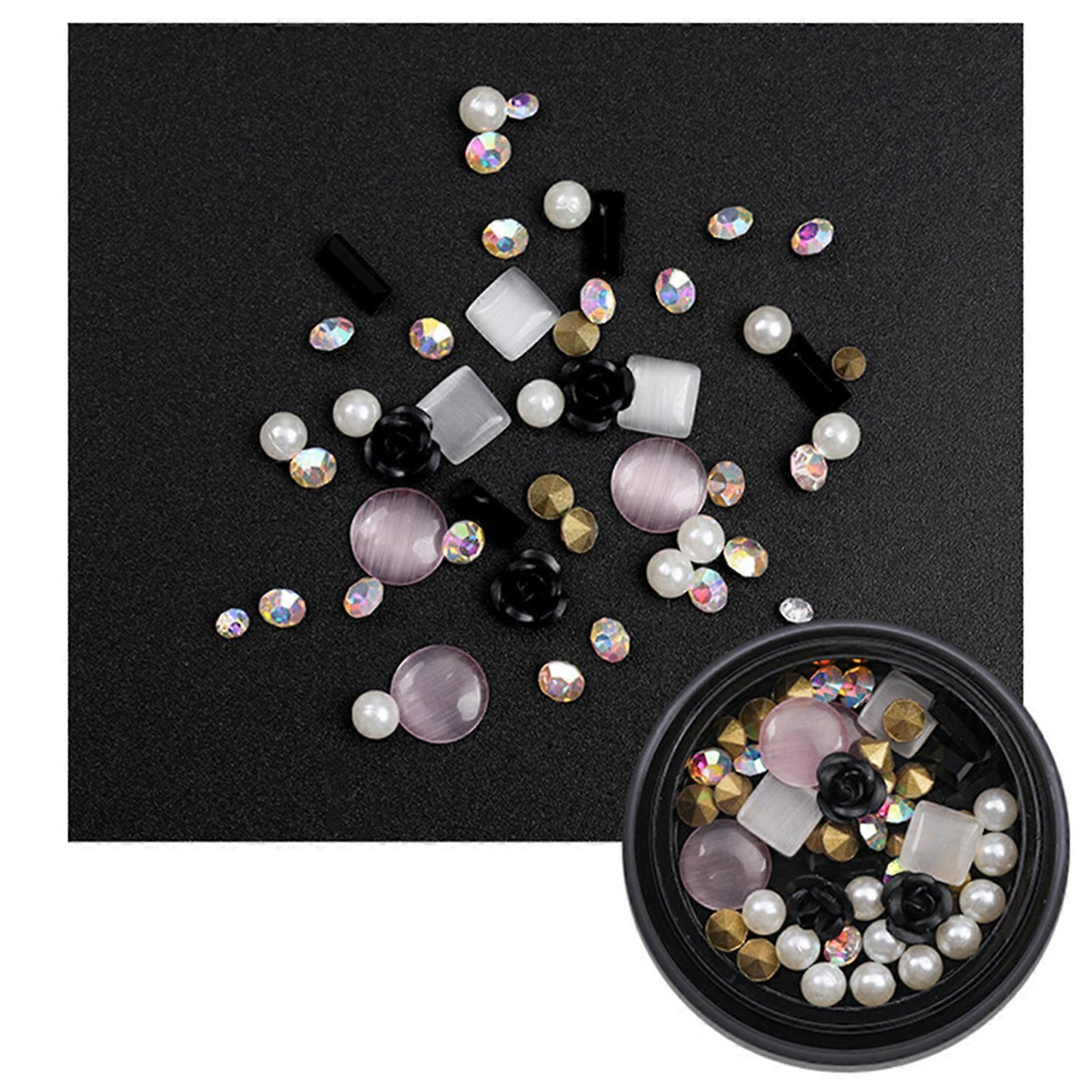 Perles Flatback Nail Bijoux Perles Rose Charms Nail Studs Strass