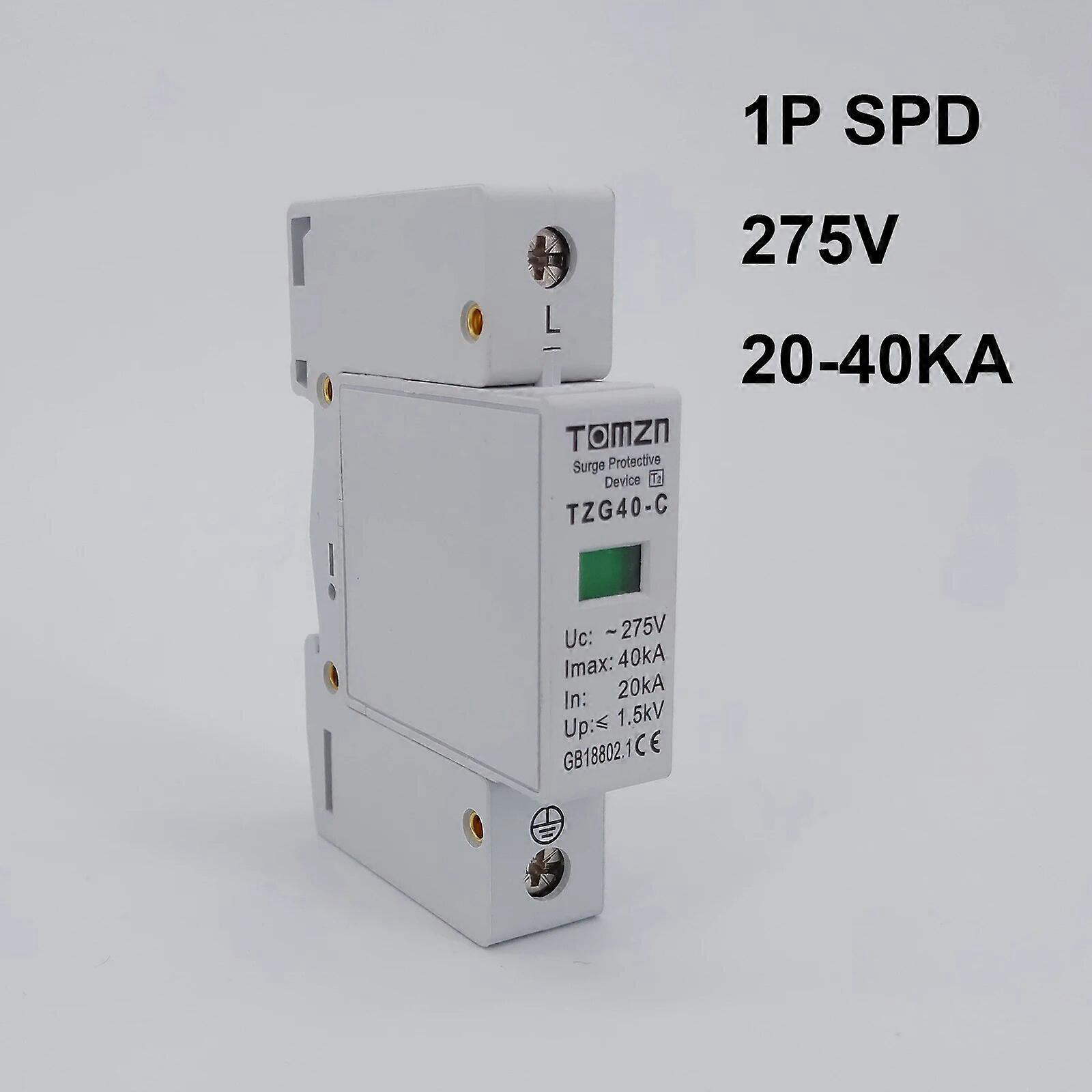 AC SPD 1P 20KA~40KA 275V House Surge Protector protection Protective Low-voltage Arrester Device