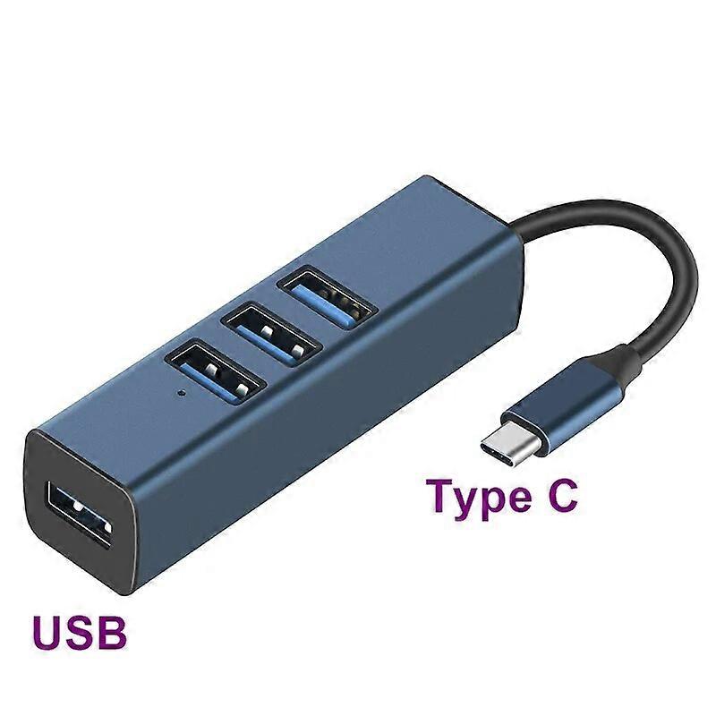 Multi Alloy USB C HUB 3.0 Type C to RJ45 Adapter 4 Port USB Splitter OTG Converter For Samsung   Phone Notebook Macbook