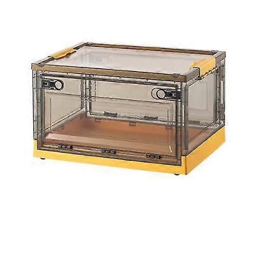 Plastic Storage Box With Lid Multifunction Transparent Collapsible Storage Bins