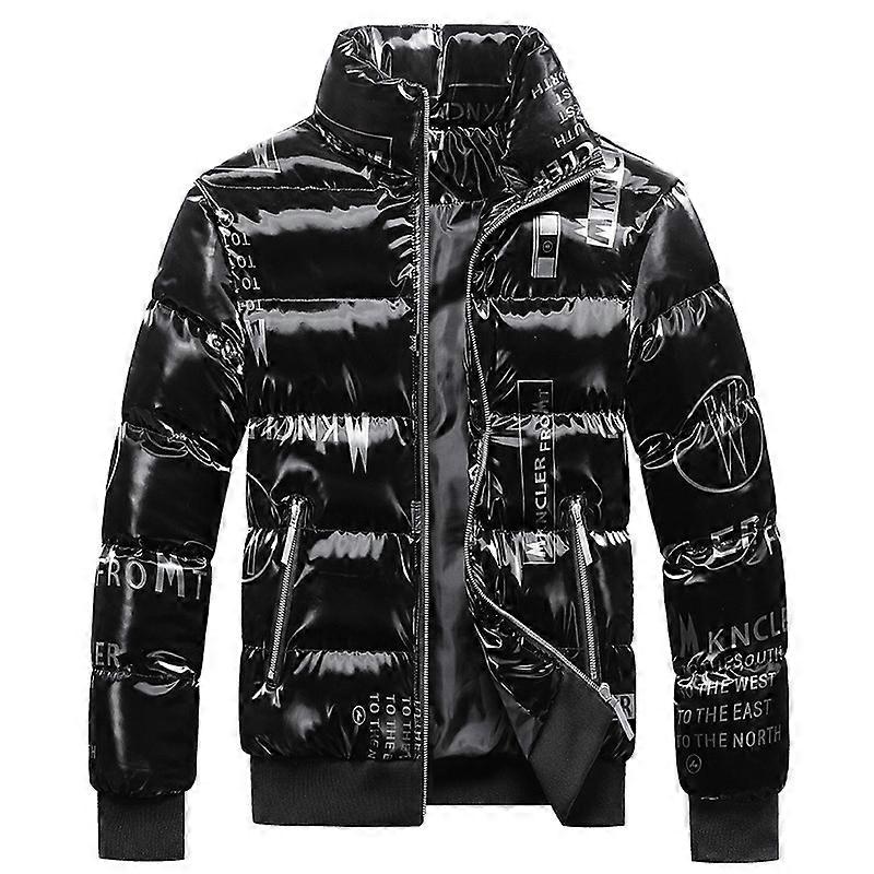 Winter Warm Men Puffer Coat Shiny Waterproof Down Jacket