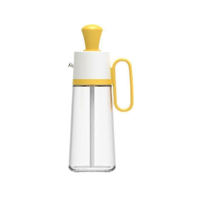 زجاجة موزع زيت مع فرشاة سيليكون 2 في 1 ، 550 مل قياس حاوية زجاجية زيتية ، زجاجات زيت الضغط