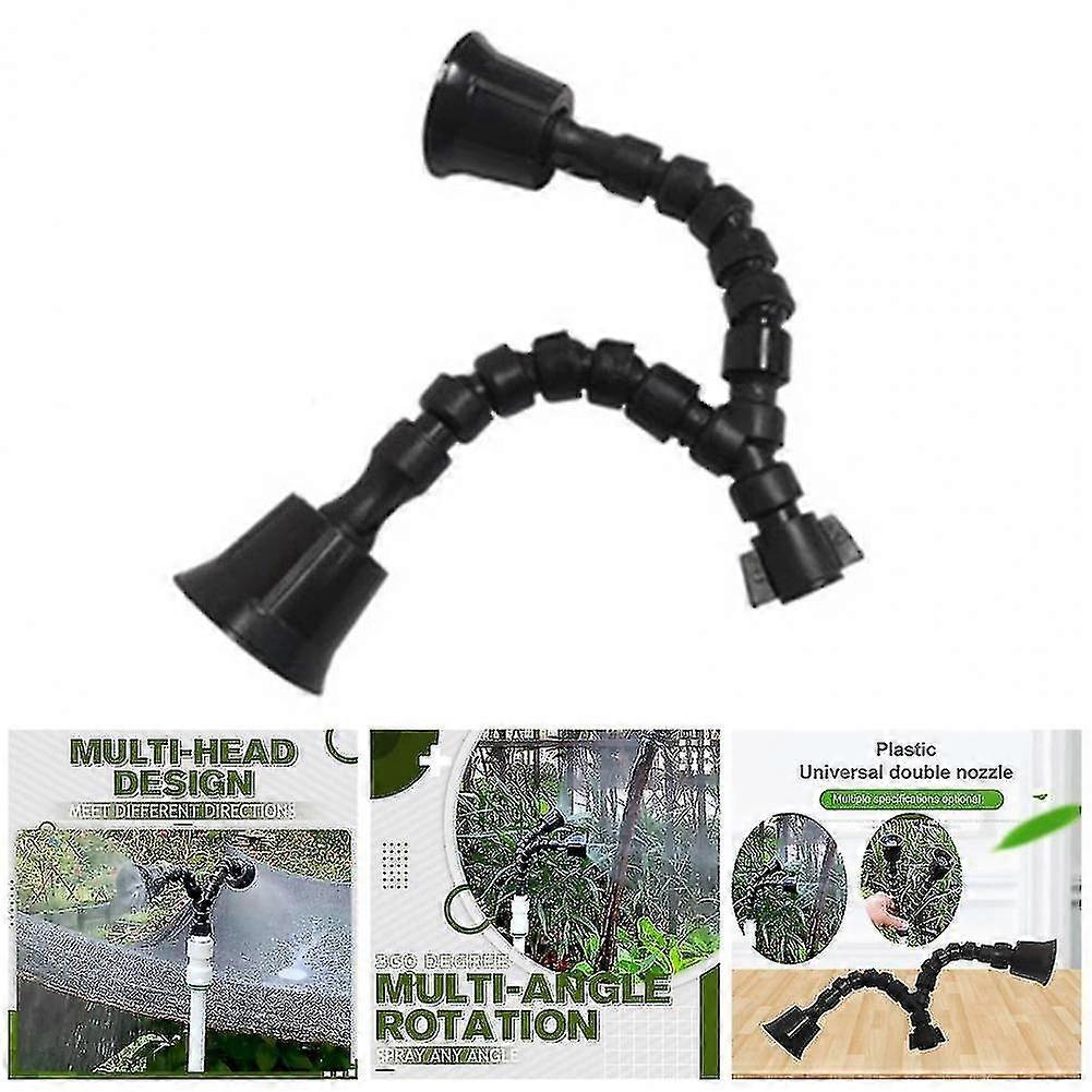 360 Degree Rotating Spray Nozzle Multipurpose Adjustable Irrigation Spray Nozzle1 Piece Black