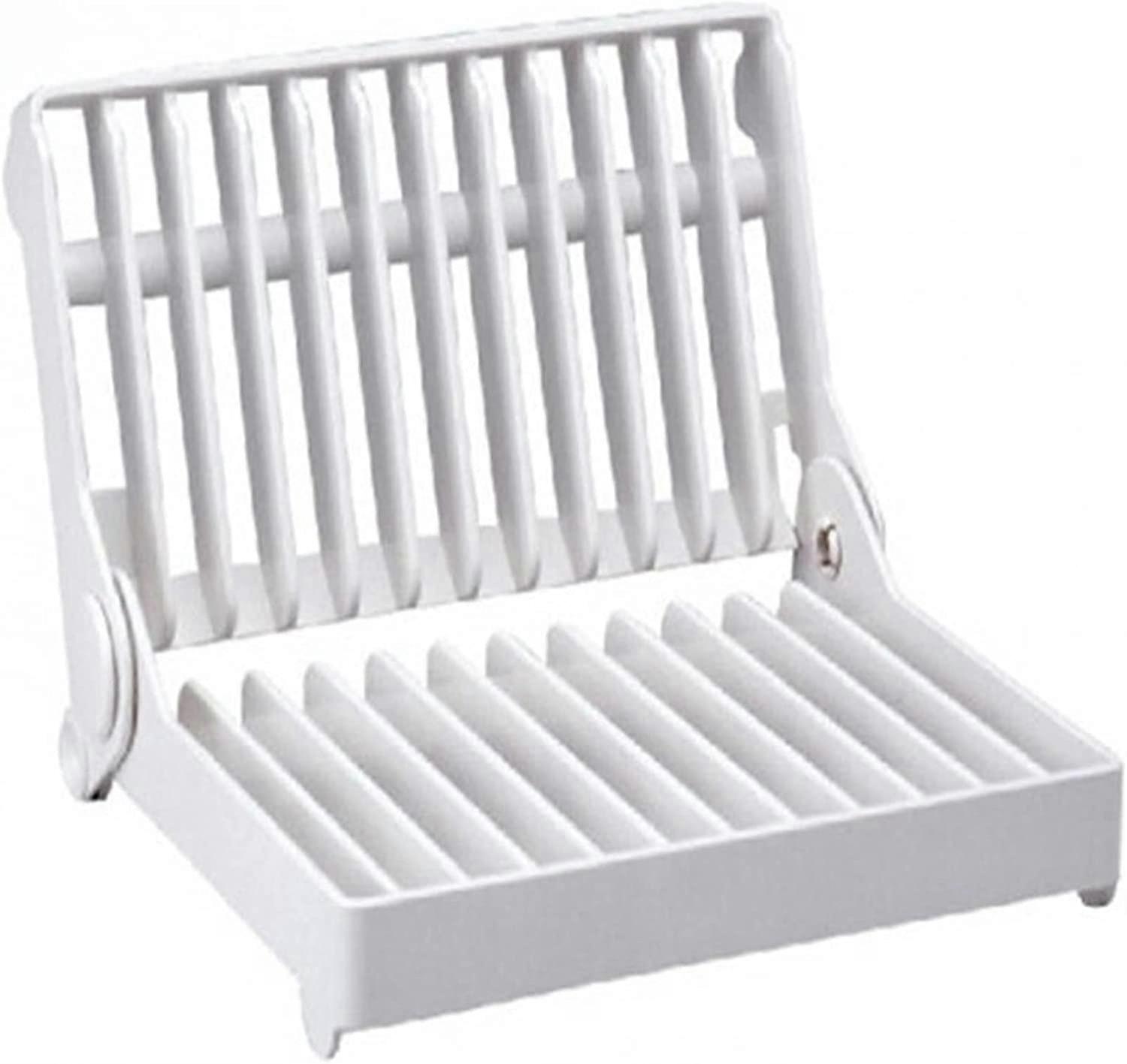 Foldable Kitchen Dish Rack Dish Drying Rack Portable Plate Storage Organizer For Counter (D-8D)