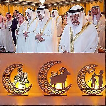 Eid Mubarak Night Light LED Ramadan Lampada Decorativa Luci Artigianali In Legno Islam Musulmano Lampada A Led In Legno 70973295