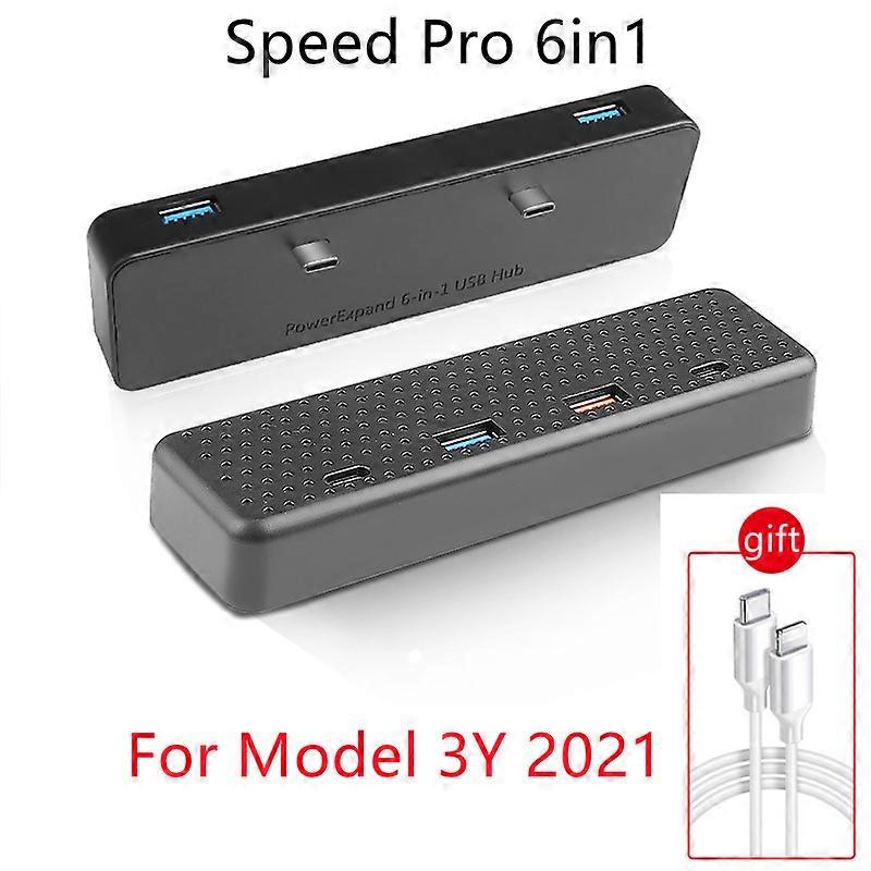 עבור 2021 טסלה דגם3 / Y HUB טסלה דגם 3 אביזרים USB מפצל רכזת עגינה תחנת עגינה מהירות Max Hub Extender מטען