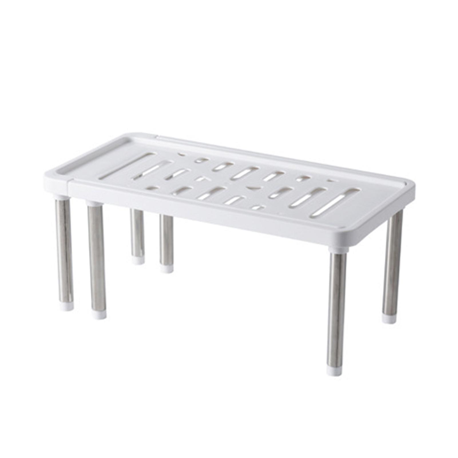 Cabinet Shelf Multifunctional Expandable PP Stackable Counter Storage Shelf for Kitchen