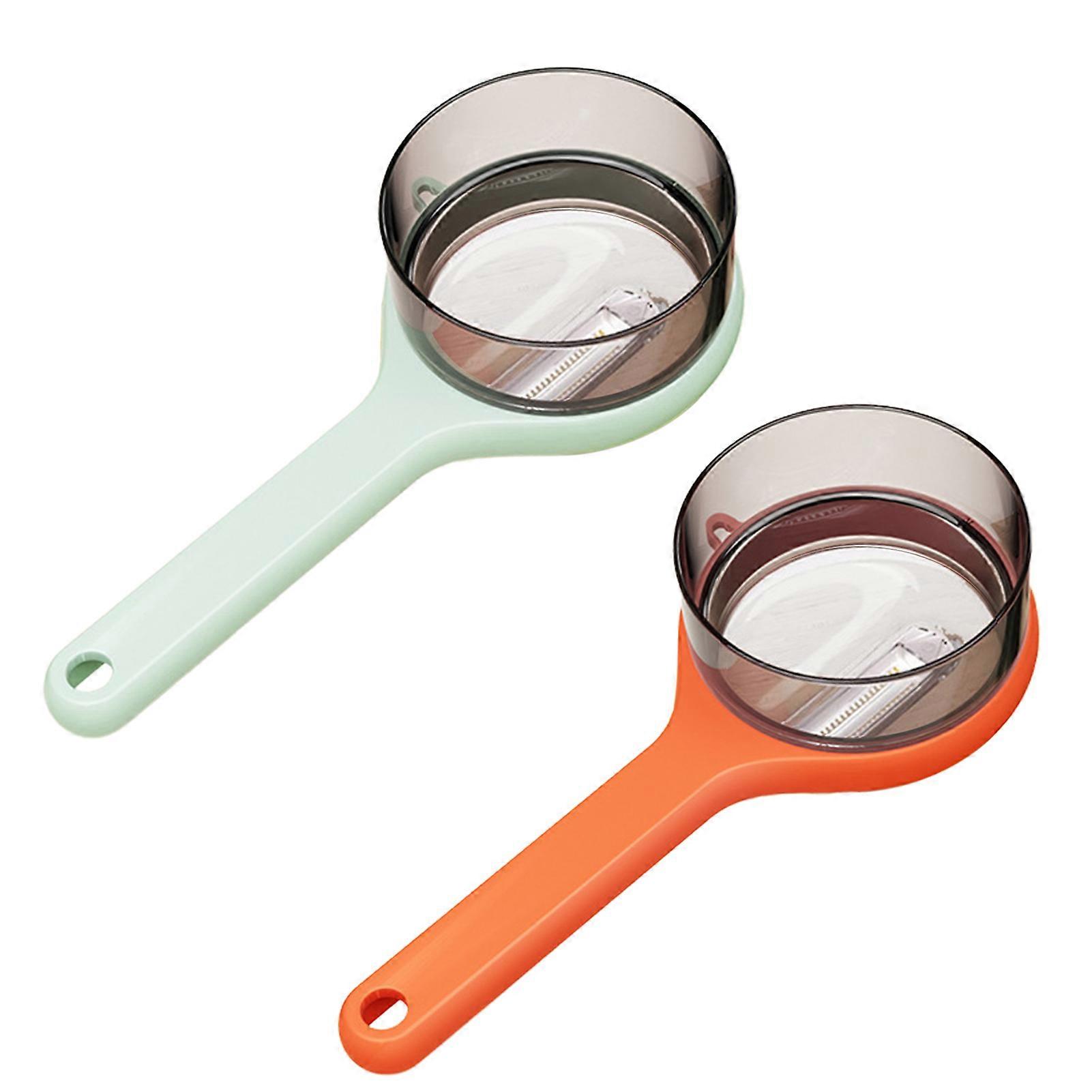 2Pcs Peeling Knife with Storage Box Fruit And Vegetable Peeler with Container Ergonomic Handle Peeler for Home Kitchen