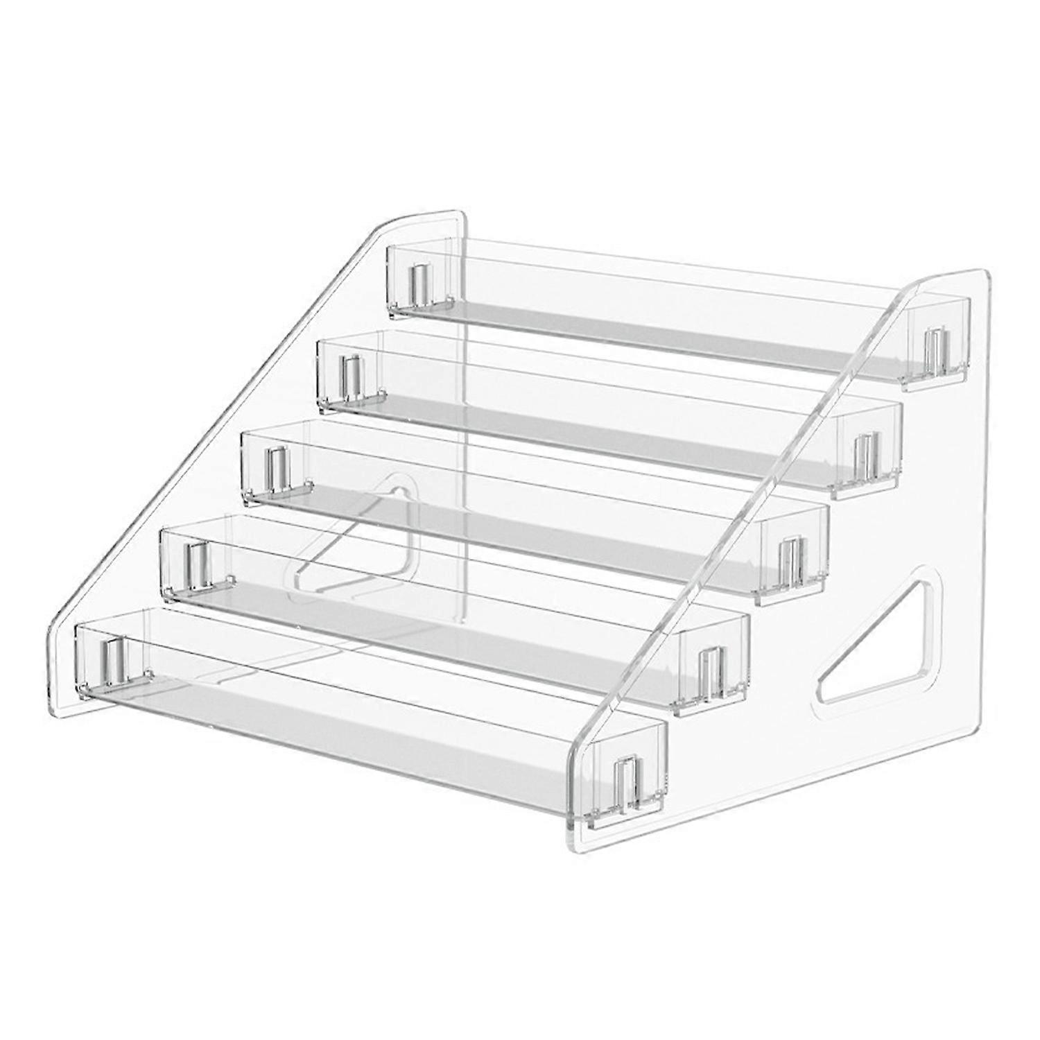 Multifunctional Makeup Organizer Box Transparent Desktop Storage Box with 5 Layer Compartments Large